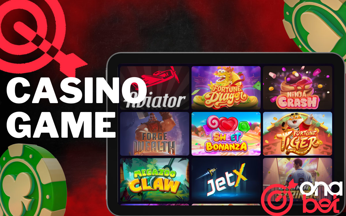 Onabet offers a variety of casino games